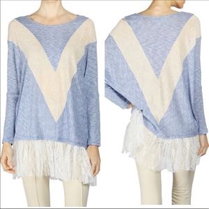 A’reve dolman lace trim top